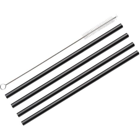 Cilio Trinkhalme VETRO NERO gerade - 4er Set (1/2)