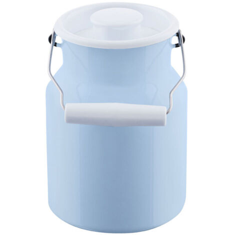 Riess Milchkanne mit Deckel 1,5 Liter Emaille Classic Pastell blau (1/5)