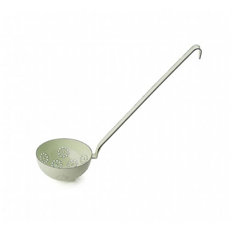 Riess Schaumlöffel Schöpflöffel gelocht Ø9cm Pastell Nilgrün Emaille (1/5)