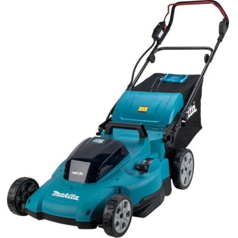 Makita – Akku-Rasenmäher 53cm DLM538Z – Geräuscharmer Heckauswurf – 70l Grasfangkorb mit Füllstandsanzeige – Sanftanlauf (1/10)