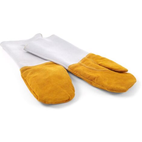 HENDI Leder-Grillhandschuhe hitzebeständig – 2 Stück, 2 Stk., (L)460mm (1/5)