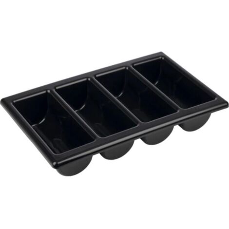 APS Besteckbehälter, GN 1/1, schwarz, Höhe: 100 mm, Länge: 530 mm,Breite: 325 mm (1/2)