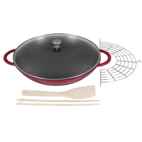 STAUB Wok new Classic Gusseisen 5,7 Liter Ø37cm kirschrot (1/4)