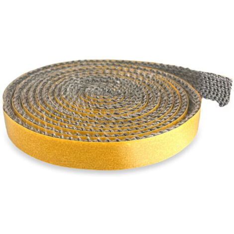 Joint Insert Cheminée, Joints Tressé Auto-adhésive pour Poêle, Joints D'étanchéité Résistante à la Chaleur (3mm x 10mm x 2m) (1/5)