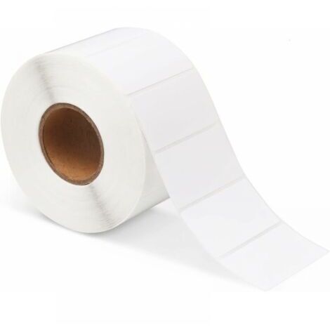 Étiquettes autocollantes, 1 rouleau de 1000 feuilles d'étiquettes autocollantes blanches unies, 60 x 30 mm, étiquettes autocollantes pour l'impression d'adresses postales, étiquettes de prix