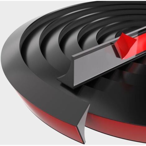 Barrière de seuil de douche 200 cm, joint de salle de bain en silicone noir anti-débordement, barrière de seuil de douche et système de rétention pour sol de salle de bain (1/5)