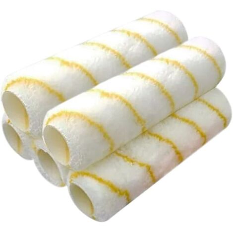 Rouleaux à peinture jaunes (lot de 5) Rouleaux à microfibres de 23 cm Pinceaux Rouleaux à peinture (1/5)