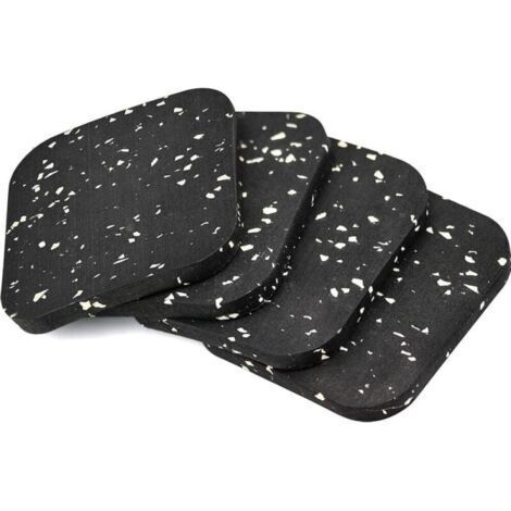 4 Pièces Antiderapant Patin en Caoutchouc 110x110x10mm Tampon Caoutchouc Patins Antidérapants Meuble pour Meubles lit Machine à Laver et sèche-Linge (1/4)