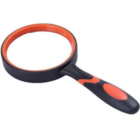 Loupe 10X, loupe de lecture, loupe pour enfants, loupe anti-insectes, loupe 80 mm, loupe avec poignée en caoutchouc souple antidérapante, adaptée aux enfants et aux personnes âgées (1/5)