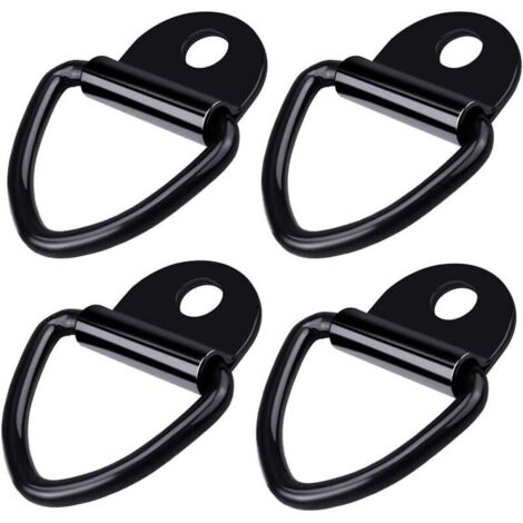 4 pièces Crochets d'Arrimage Anneaux d'Amarrage en D Crochet V-Ring Attaches Anneau de Ttraction Fixation en Acier Inoxydable pour Kayaks Bateaux Canoë Pendentifs Remorques Pickups Camions Autos Jardi (1/4)