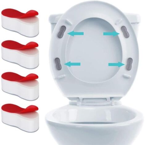 4 Pièces Butoir Universel pour Couvercle De Toilettes avec Adhésif Puissant Convient pour Les Maisons, Les Hôtels Et Les Écoles (1/5)
