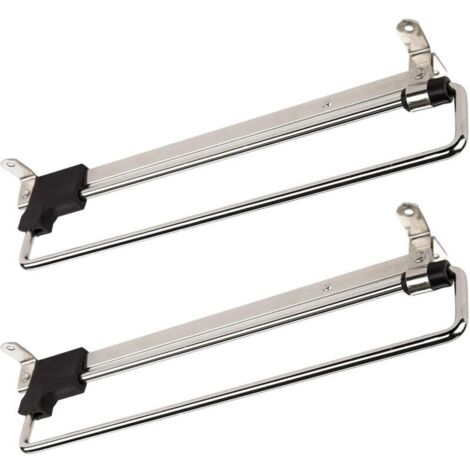 2 Pièces Porte-Cintres Coulissant Portemonteaux Télescopic Porte-vêtements Extractible 250 mm (1/5)