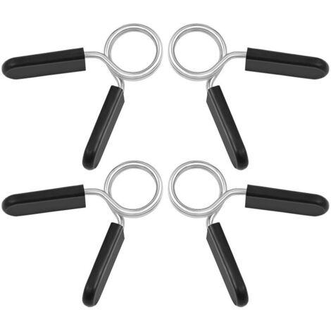 Wakauto 4 pièces pinces d'haltères pinces à ressort pinces d'haltères adaptées aux barres de poids lisses Standard de 28mm (1/3)