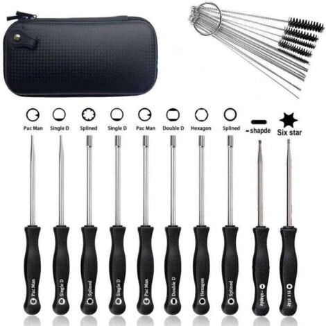 Ensemble Outils Réglage Carburateur Sac Cuir Brosse Nettoyage Moteurs Deux Temps Tondeuses Tronçonneuses (1/4)