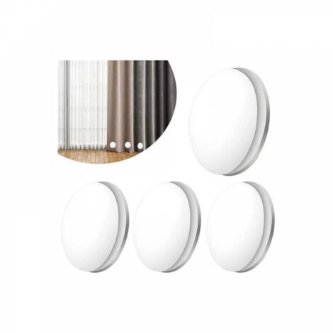 4 paires de poids de rideau de douche magnétiques, poids de rideau de douche solide avec aimant, étanche pour rideaux, nappes, rideaux de douche (blanc)
