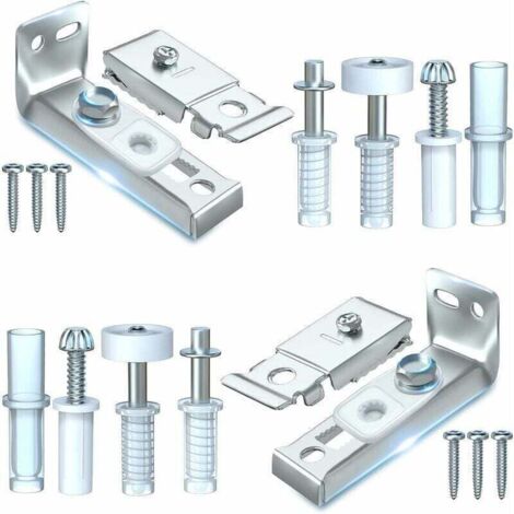 Kit Réparation Porte Pliante 2 Pièces Rechange Support Pivot Roue Porte Placard Coulissant