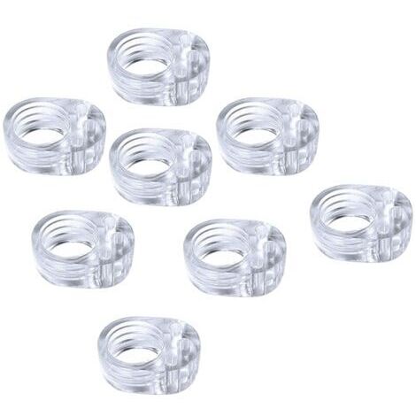 Ensemble de protection de poignée de porte 8 pièces - poignée de porte en silicone - poignée de porte en PVC - poignée de porte transparente non toxique - protection murale - poignée de fenêtre (1/4)