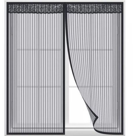 Moustiquaire Magnetique Fenetre 120 x 100 cm, Aimantée Auto-AdhéSif en Maille, Installation Facile pour La Plupart des Fenêtres (1/5)
