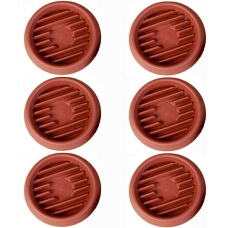 Bac à fleurs rouge brique diamètre intérieur 7 cm 6 ronds en plastique adapté aux plantes bac de drainage épais (1/5)