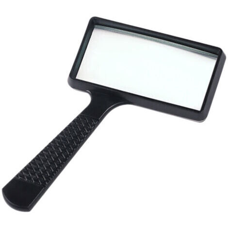 Loupe de poche, loupe rectangulaire, lentille en verre anti-rayures, adaptée à la lecture, aux loisirs, aux réparations et à l'observation (1/5)