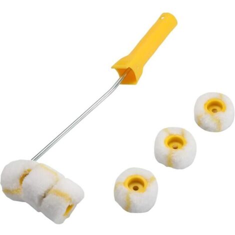 Rouleau à peinture pour tuyaux avec cadre, brosse à rouleau pour peindre les tuyaux, les tubes, les barres d\'armature et les surfaces courbes
