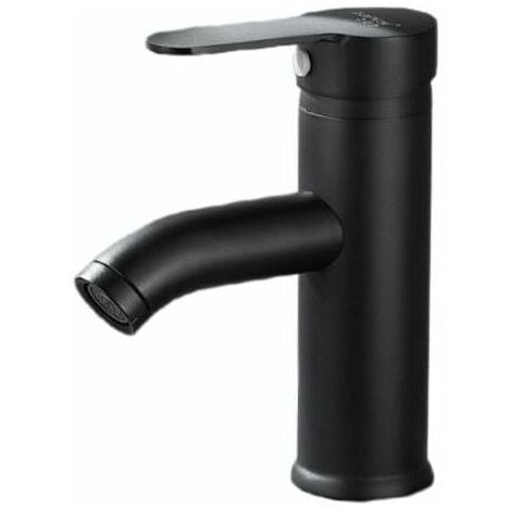 Robinet lave-mains noir mat - Mitigeur eau chaude / eau froide - Noir (1/4)