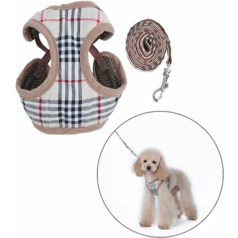 Harnais pour petit chien taille S – Tissu maille douce – Laisse amovible – Tour de poitrine 30-40 cm pour chiens de 2-2.5 kg (1/5)