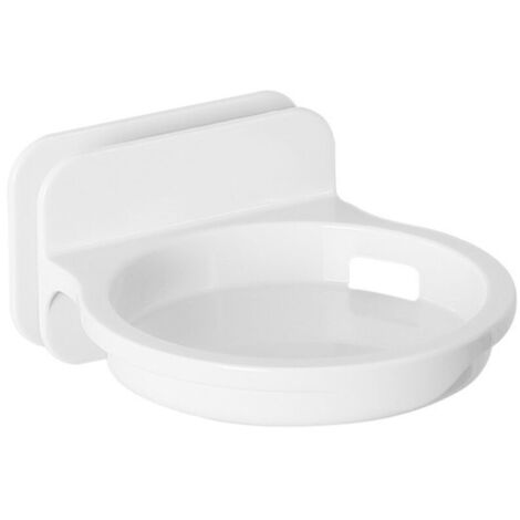 Support de caméra blanc, diamètre 10,5 cm, adapté aux caméras de surveillance domestique et au rangement mural pour salle de bain. (1/5)