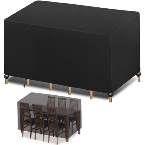Housse de Protection Housse de Meuble, 420D Bache Salon de Jardin, Housse de Table Extérieur Bâche de Protection Étanche Tissu Oxford Imperméable, Résistance au Vent, (180 x 120 x 74cm) (1/5)