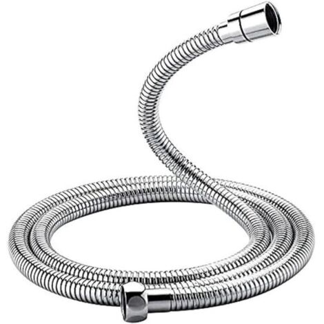 G851-20, Flexible de Douche Universel (G1/2 pouces, 2M), Tuyau de Douche Anti-Torsion et Anti-Pliure, Acier inoxydable/Chrome (1/5)