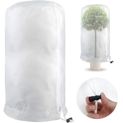 Voile D'hivernage Plante, Voile Hivernage Plante Exterieur, Housses de Protection pour Plantes Contre Le Froid et Le Gel, Housse Hivernage pour Plantes Sac Vegetaux Jardin (80×100cm) (1/5)