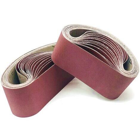 Bande abrasive 75x 533 mm.6 sortes de gravier mixte (60/80/120/150/240/320).Ensemble de Bandes Abrasives,pour ponceuses à bande, métal,bois,polissage (6 pièces) (1/5)