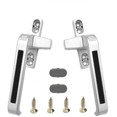 Poignée de fenêtre verrouillable Poignée de porte et de fenêtre - Accessoires de fenêtre en aluminium - 2 pièces (main gauche, main droite) (1/5)