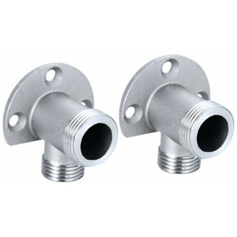 Kit d'installation 2pcs pour robinet apparent – Cuivre chromé – Filetage 1/2 NPT x G 3/4 – Adaptateurs inclus pour montage mural