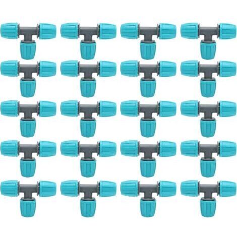 20pcs Raccords en T Barbelé, 16mm Raccords de Tuyau Barbelé Raccords Irrigation Goutte à Goutte Connecteurs en T de Tube Adaptateur 3 Voies Joints de Tuyau pour Jardin Cour Arrosage des Plantes (1/5)