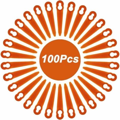 Lot de 100 Lames Compatible pour Coupe Bordure Stihl PolyCut 2 2 PolyCut 3 2, FSA 45 FSA 57 FSE 52, Lames en Plastique pour Coupe Bordure Stihl sans Fil H166