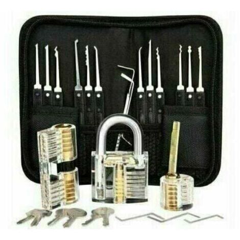 Kit de crochetage professionnel, 26 kits de signature de mot de passe avec 3 kits transparents de crochetage de cadenas (1/4)