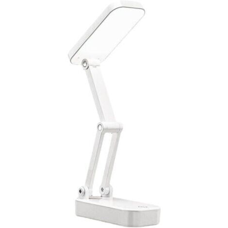 Lampe de bureau pliable, rechargeable et portable, blanche, lampe d'étude de protection des yeux, adaptée à la maison et au dortoir, lampe de bureau à intensité variable, commande tactile