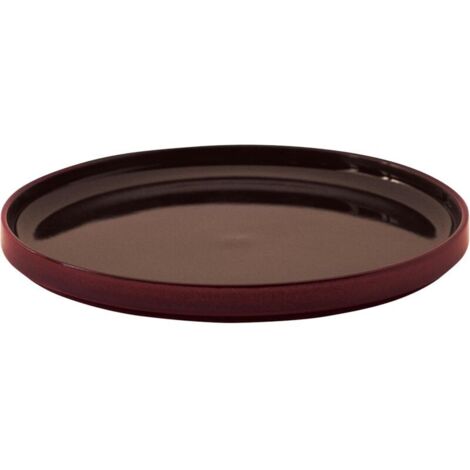 Plateau de pot de fleurs en céramique marron de diamètre extérieur 21 cm adapté au bac de drainage des fleurs d'intérieur et d'extérieur 1 (1/5)