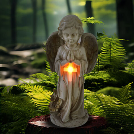 Décoration de jardin blanc 30,5 x 14,5 cm 1 x Ornement de jardin extérieur étanche à énergie solaire Lampe de pelouse étanche (1/5)