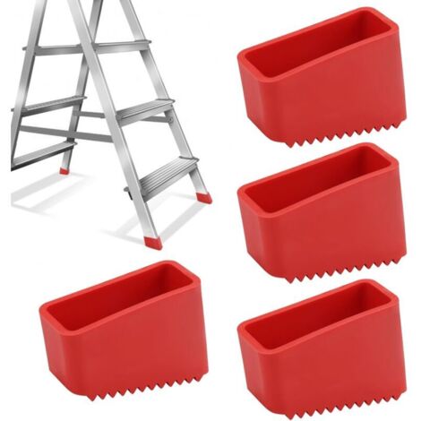 4 Pièces Couvre-Pieds D'Échelle en Caoutchouc, Embout Escabeau 50x20mm, Pied Escabeau, Pieds D'échelle de Rechange en Caoutchouc Universels pour les Échelles Pliantes des Travaills à Domicile