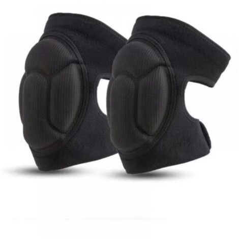 1 paire de genouillères de travail, genouillères de jardinage noires, genouillères de protection antidérapantes et anti-collision, genouillères de jardinage multi-usages - Noires (1/5)