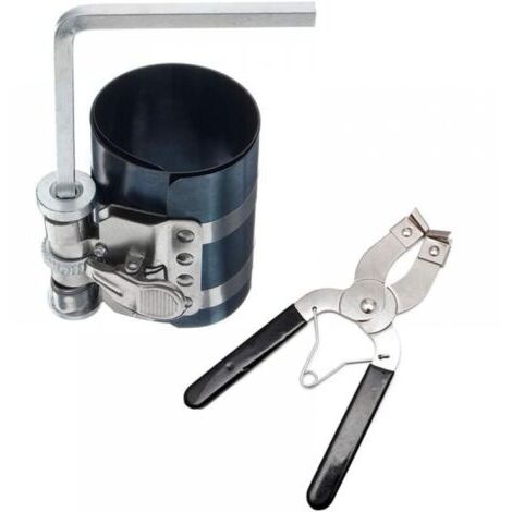 Kit de démontage d'installateur de segment de piston de moteur de voiture, outil de compresseur et pince d'installation de piston réglable,10cm (1/4)