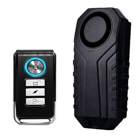 Alarme antivol vélo et voiture 113dB – Étanche IP55 – Télécommande 20m – Sensibilité réglable 7 niveaux – Alarme super forte (1/4)