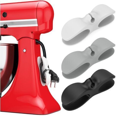 3 Pcs Organiseur Enrouleur Cordon en Silicone - Organisateur Adhésive pour Petits Appareils Cuisine Support Organiseur pour Câbles électroménagers Mixeurs Cafetière (1/5)