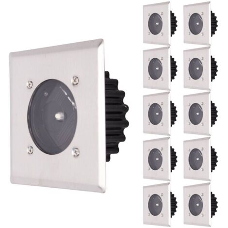 Lumière Solaire Extérieur , LED Lampe solaire au sol 10 Pack , Réverbère Lumières , Ensevelies Lumière, étanche IP65 (Blanc Froid)
