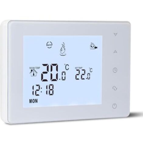 Thermostat Chaudiere Gaz 2 Fils à Piles,Thermostat Mural, Thermostats Programmable Filaire,Thermostats d'ambiance,Alimentation par Piles 2 AA,Aucune Fonction WiFi,Pile Non Incluse (1/5)