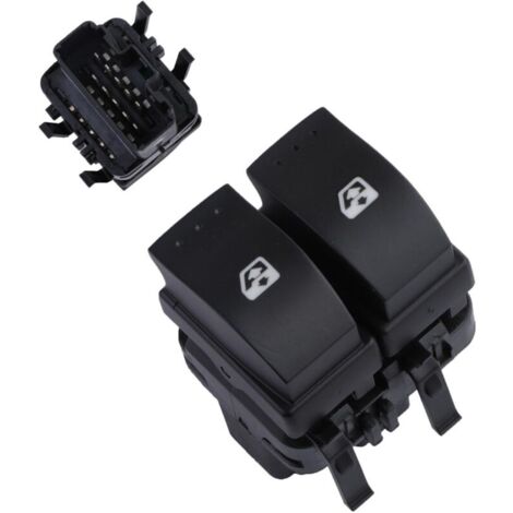 Bouton Leve Vitre PRISE NOIR 10 Broches pour Megane 2 Espace 4 Laguna 2 Grand Scenic Trafic Primastar Vivaro A 8200315034 Avant Gauche Côté Conducteur