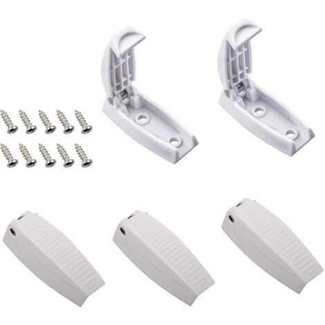 5 pièces Supports de Porte pour Camping-Car, loquet de Porte à Bagages Blanc, Clips de Porte de Camping-Car, Maintien de la Porte à Bagages Ouverte, pour Camping-Car, remorque, Camping-Cars (1/4)