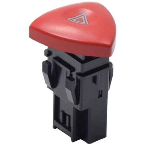 8200442724 Bouton d'interrupteur de feux de détresse Bouton d'interrupteur de feux clignotants d'urgence Pour R-enault Trafic Espace Laguna V-auxhall Vivaro (Rouge) (1/5)